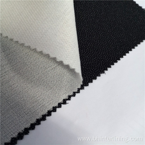 Woven fusible shirt interlining fabric for collar placket